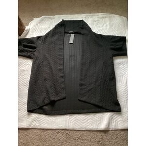Joeffer Caoc Black Quilted Open Front Cardigan Jacket One Size NWT Canada